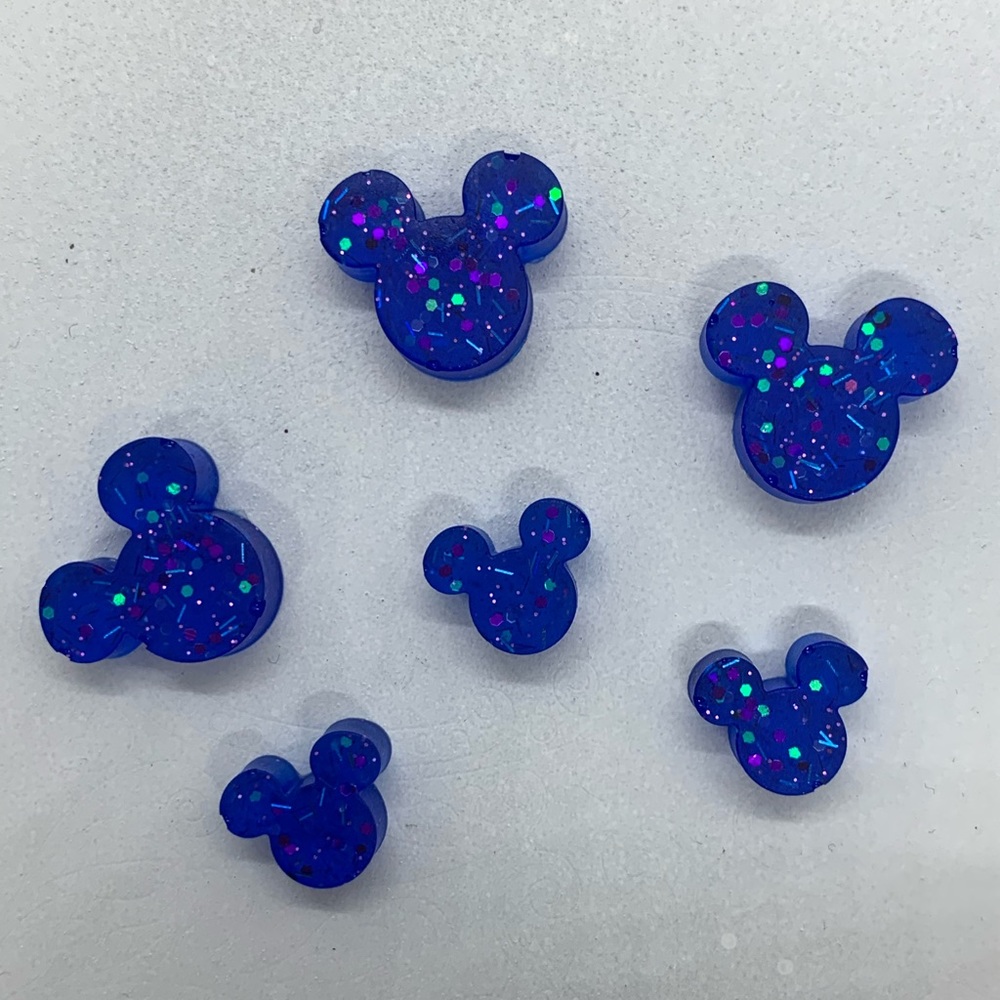 Mickey Mouse Head Glitter Magnets Set of 6 Bundle and Save!